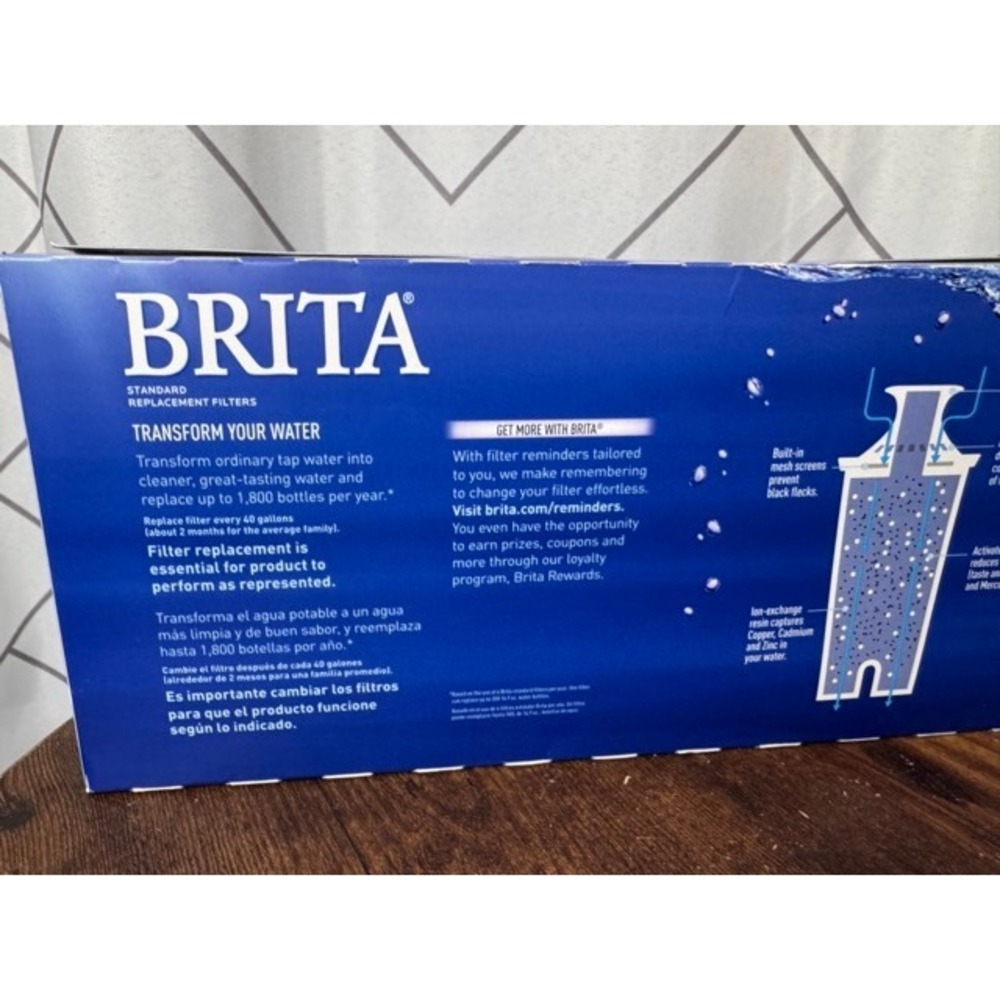 Brita NEW 4 pack Standard Replacement Water Pitcher Filters Filtration Water - Picture 4 of 7